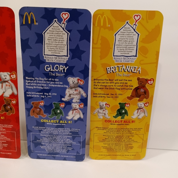 NIP 4 Limited Edition Beanie Babies - Picture 4 of 9